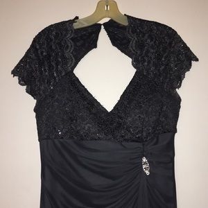 Gray blue bridesmaid dress